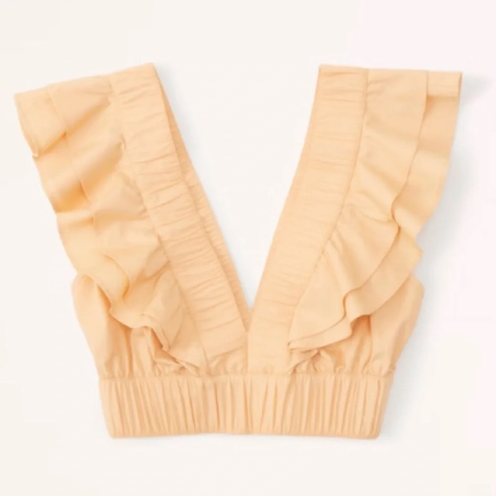 Aber­crom­bie & Fitch | Drama Collar | Ruffle Poplin |  Crop Top | Size M - Picture 2 of 12